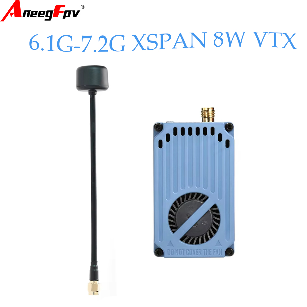 Drone Rc Toy - RUSHFPV 6.1‑7.2G 8W X61728 VTX โมดูลส่งสัญญาณวิดีโอพร้อมเสาอากาศโพลาไรซ์แบบวงกลม