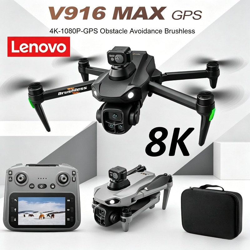 Drone Ae Rc - เลอโนโว V916MAX โดรนมืออาชีพ 8K HD กล้องคู่