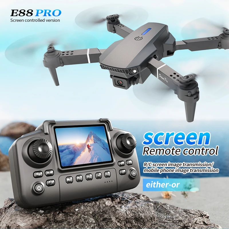 Drone Ae Rc - โดรนรุ่น Professional E88 PRO พร้อมหน้าจอ กล้อง