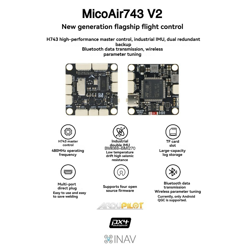 MicoAir743 V2 ตัวควบคุมการบิน  - Drone Rc Leading บทวิจารณ์และราคา