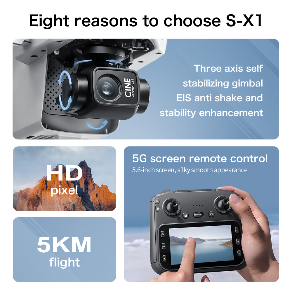 โดรนควอดคอปเตอร์ S-X1 GPS แบบพ - Drone Ae Rc บทวิจารณ์และราคา